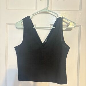 Madewell Black V-Neck Tank Top
